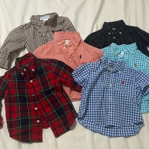 Ralph Lauren Kids Multi-Color Gingham & Janie &Jack Plaid Button-Down Shirt Lot